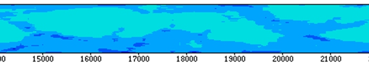 砂州形成実験9時間後コンター図